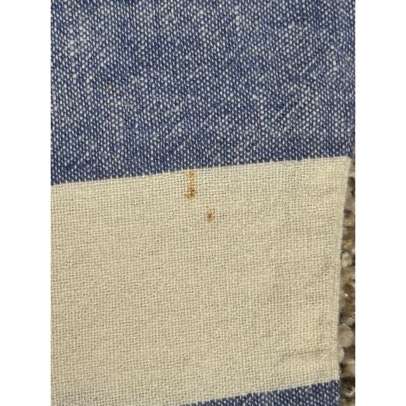 Tea Collection Girls Sz 6 Linen Blend Nautical Blue White Stripe Dress Coastal - Picture 8 of 8